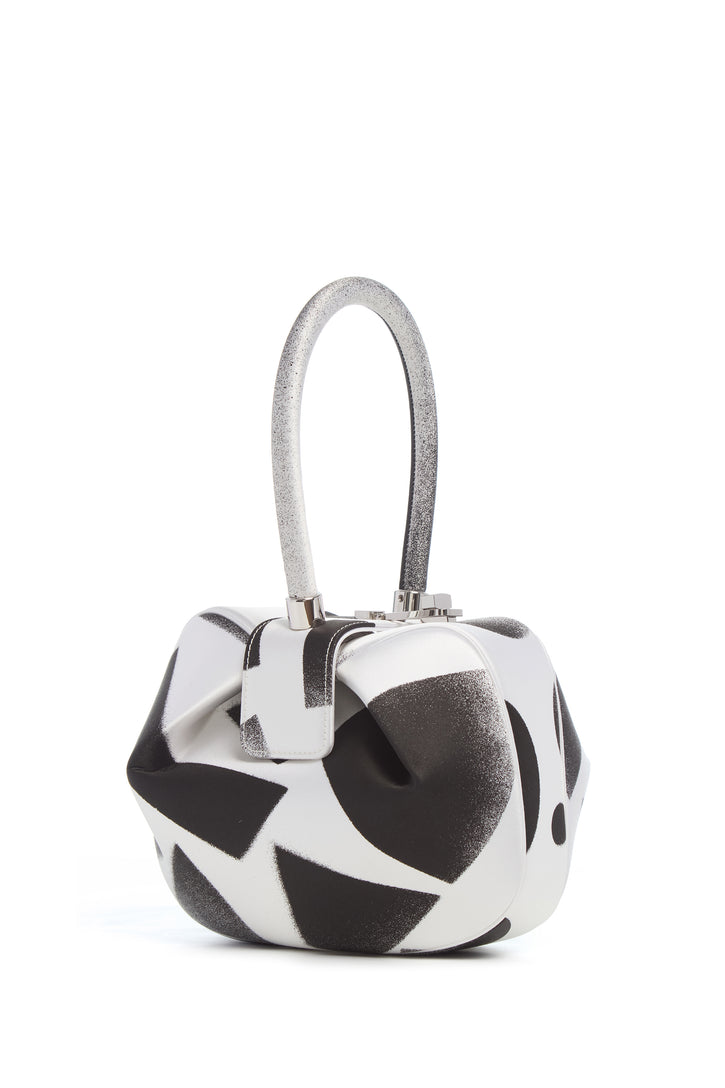 Adam Pendleton x Gabriela Hearst Nina Bag in Black & White Satin № 9
