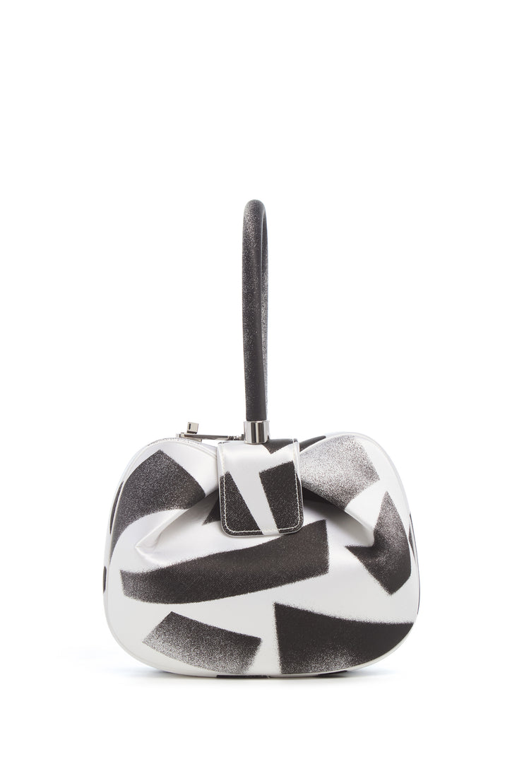 Adam Pendleton x Gabriela Hearst Nina Bag in Black & White Satin № 9