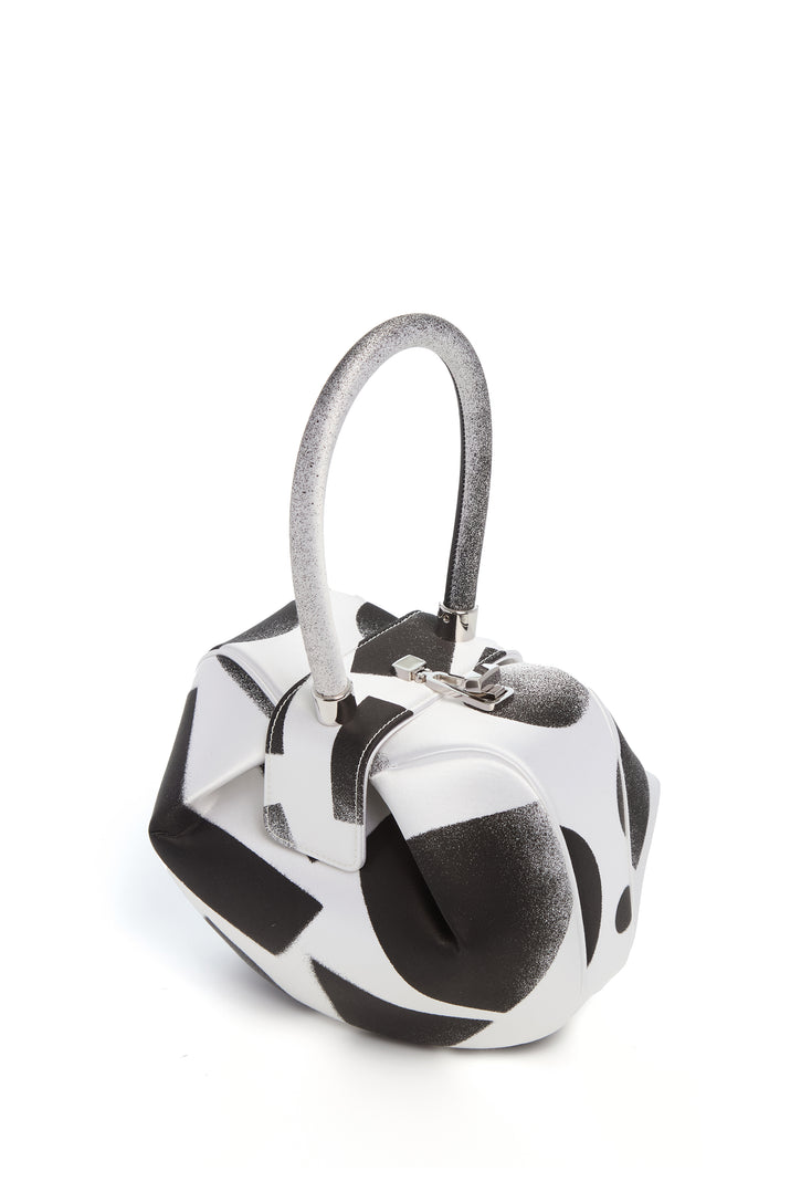 Adam Pendleton x Gabriela Hearst Nina Bag in Black & White Satin № 9