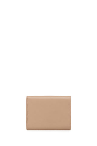 Nude Leather Compact Flat Wallet - Back View | Gabriela Hearst