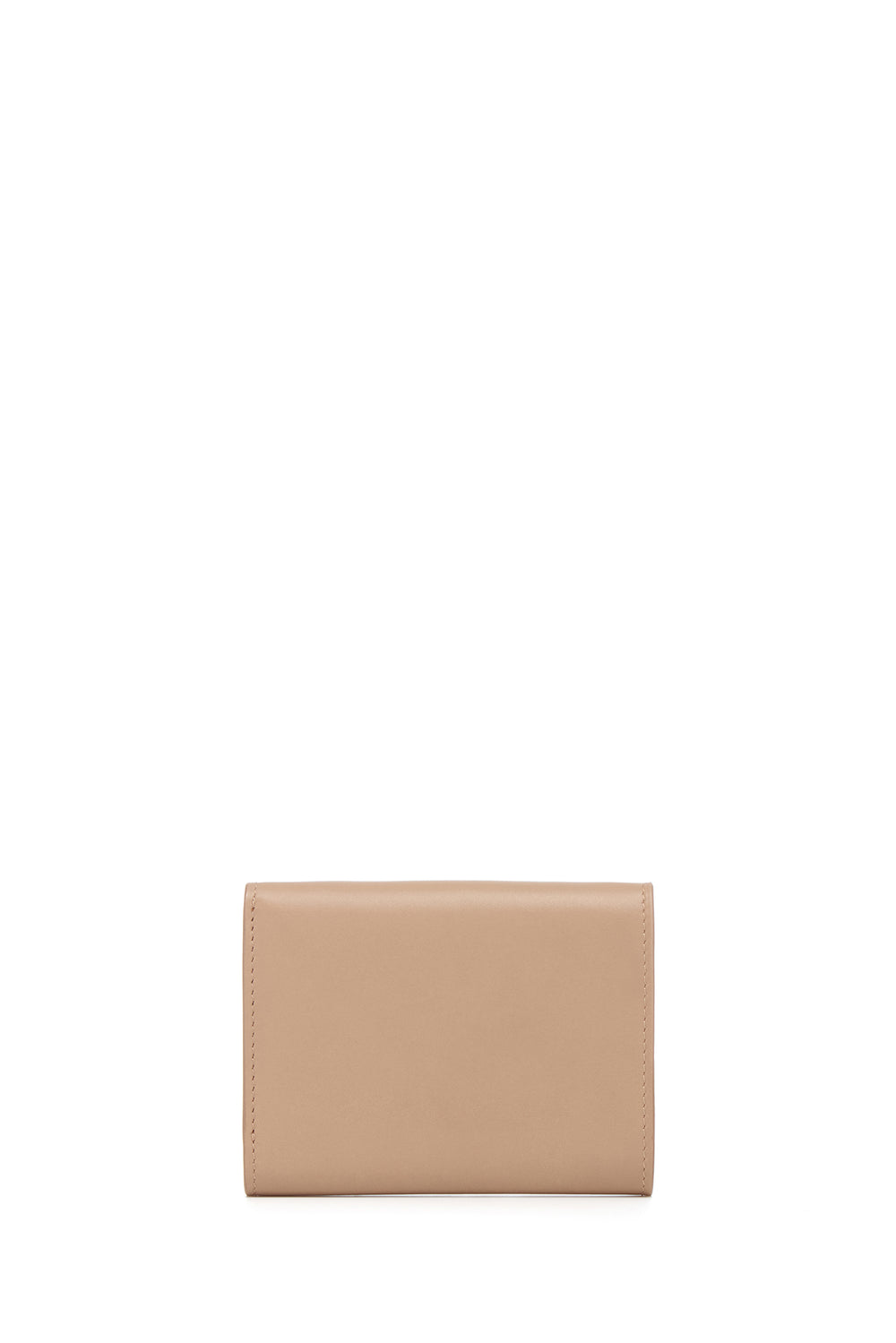 Compact Flat Wallet in Nude Leather