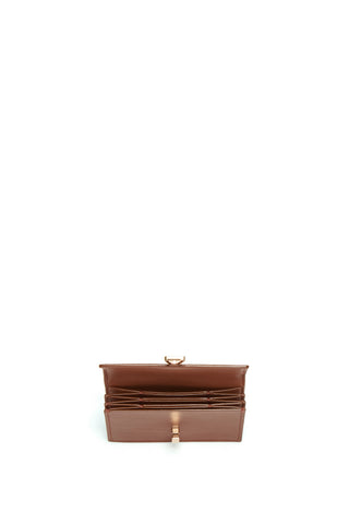Cognac Leather Card Wallet - Interior Open View | Gabriela Hearst