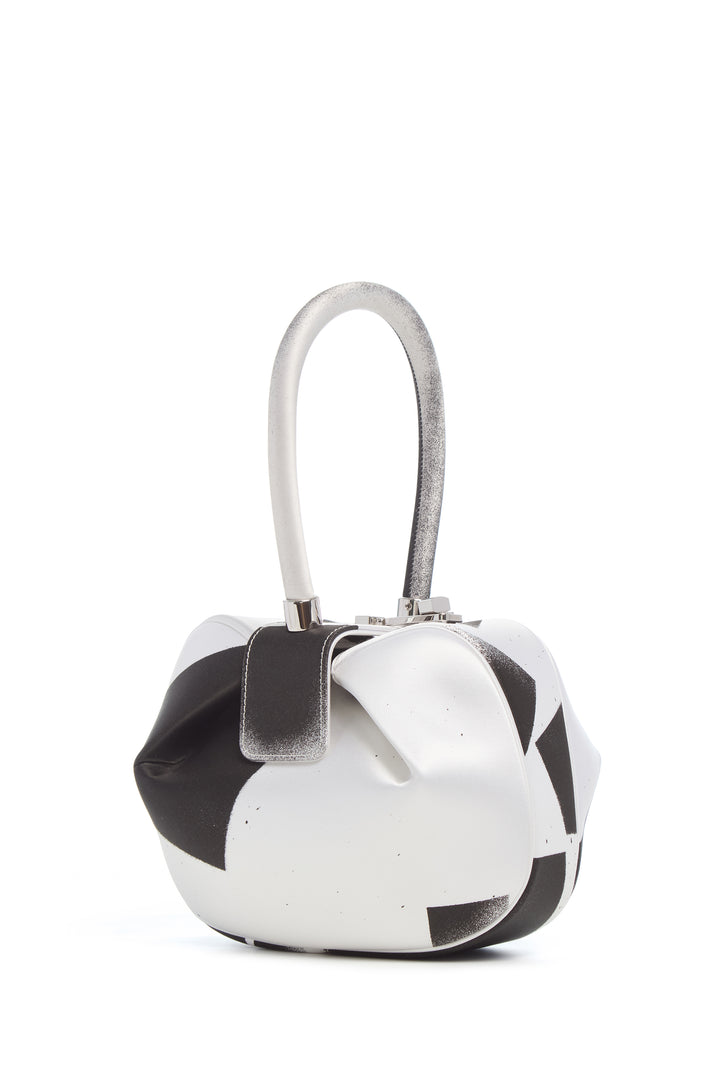 Adam Pendleton x Gabriela Hearst Nina Bag in Black & White Satin № 10