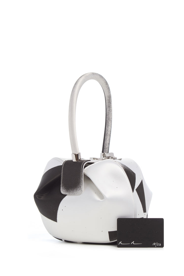 Adam Pendleton x Gabriela Hearst Nina Bag in Black & White Satin № 10