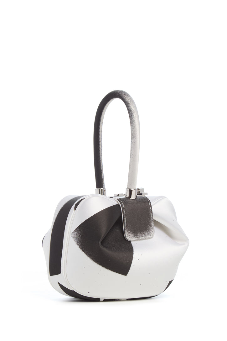 Adam Pendleton x Gabriela Hearst Nina Bag in Black & White Satin № 10