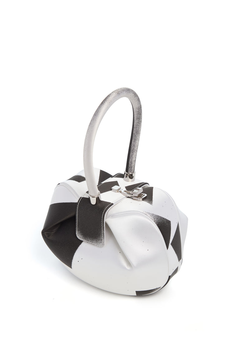 Adam Pendleton x Gabriela Hearst Nina Bag in Black & White Satin № 10