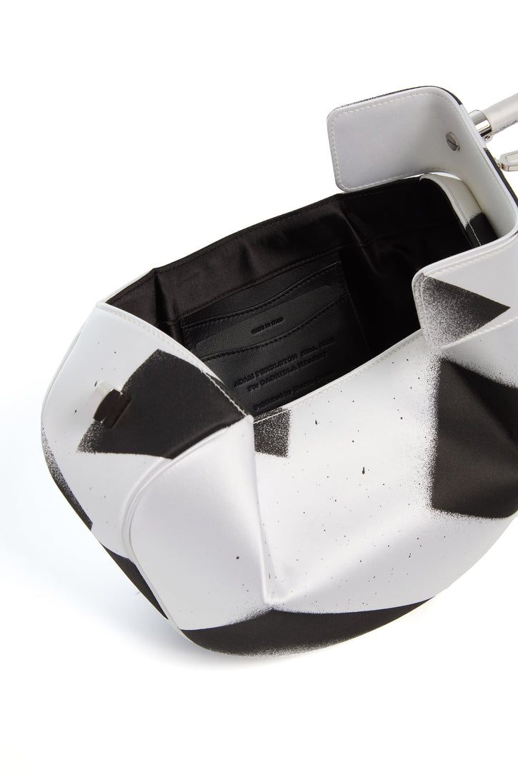 Adam Pendleton x Gabriela Hearst Nina Bag in Black & White Satin № 10