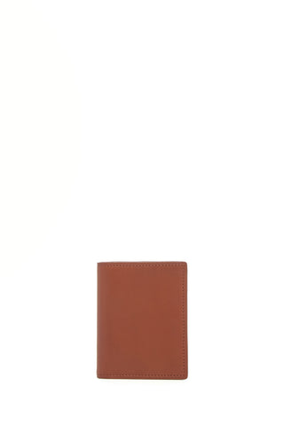 Cognac Leather Simple Card Wallet - Front View | Gabriela Hearst