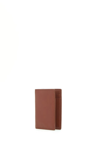 Cognac Leather Simple Card Wallet - Side Profile | Gabriela Hearst