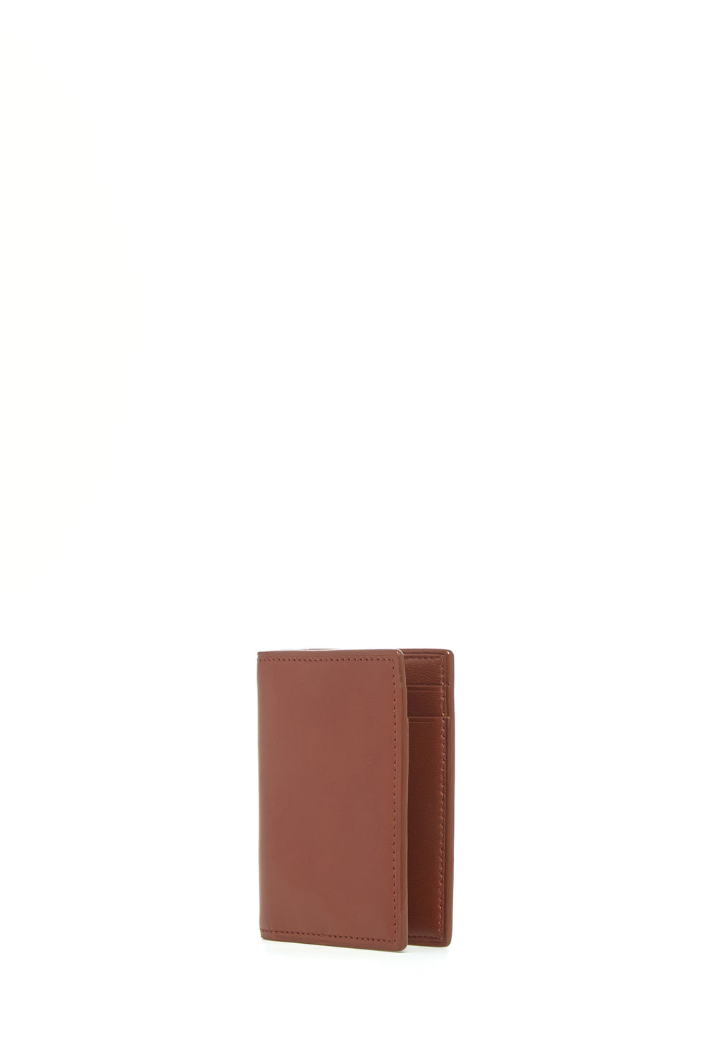 Simple Card Wallet in Cognac Leather