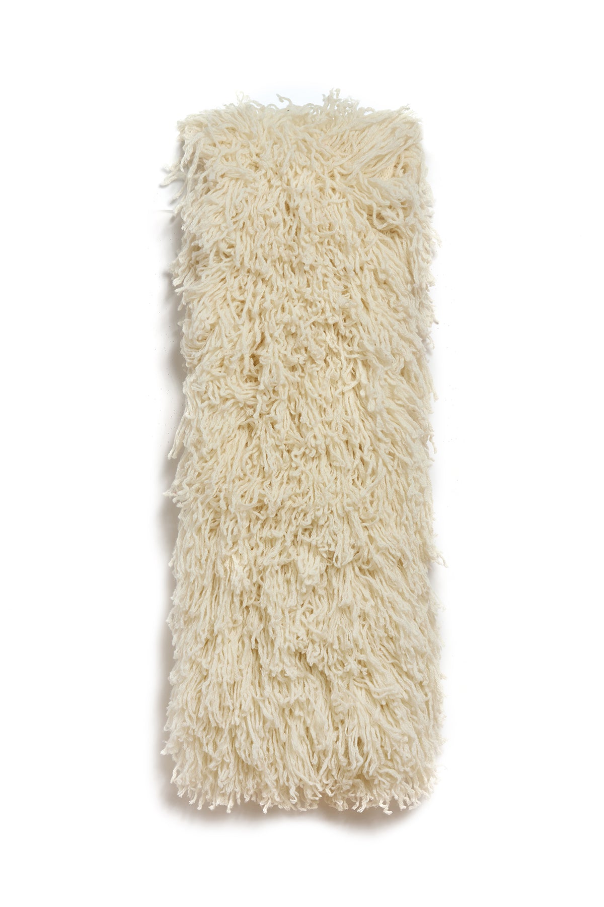 Hargreaves Knit Scarf in Ivory Virgin Wool Cashmere Silk
