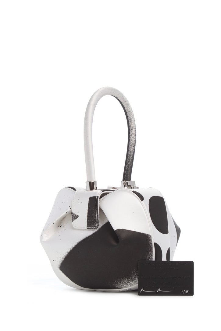 Adam Pendleton x Gabriela Hearst Nina Bag in Black & White Satin № 11