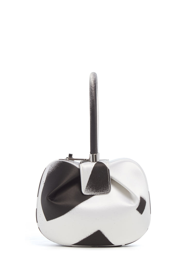 Adam Pendleton x Gabriela Hearst Nina Bag in Black & White Satin № 11