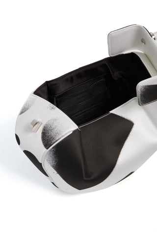 Black White Satin Nina Bag Interior Detail - Open View | Gabriela Hearst