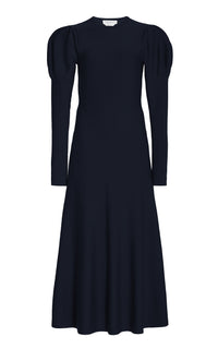 Hannah Knit Dress in Dark Navy Merino Wool Cashmere