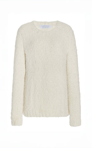 Lawrence Knit Sweater in Ivory Welfat Cashmere