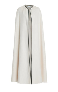 Corinth Cape in Ivory Soft Silk Wool
