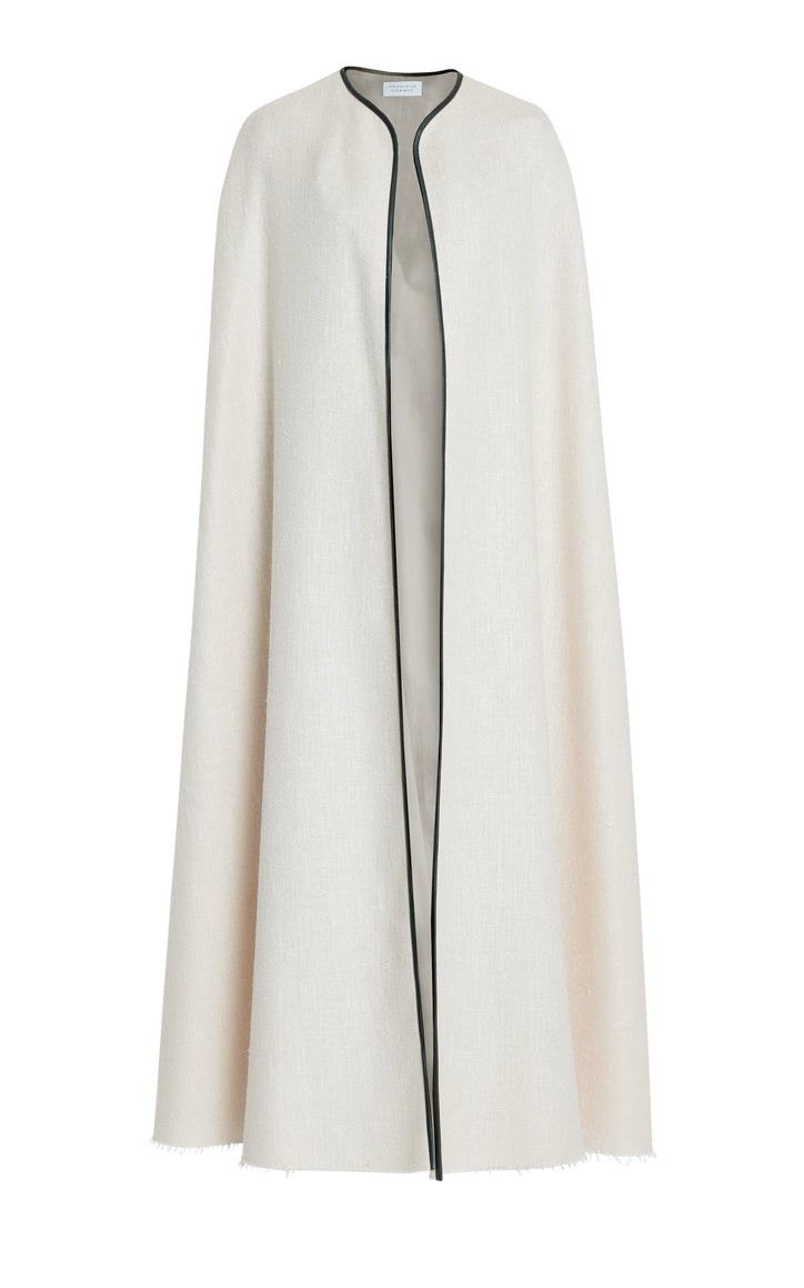 Corinth Cape in Ivory Soft Silk Wool