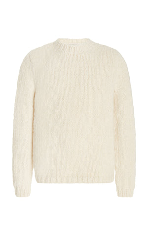 Lawrence Knit Sweater in Ivory Welfat Cashmere