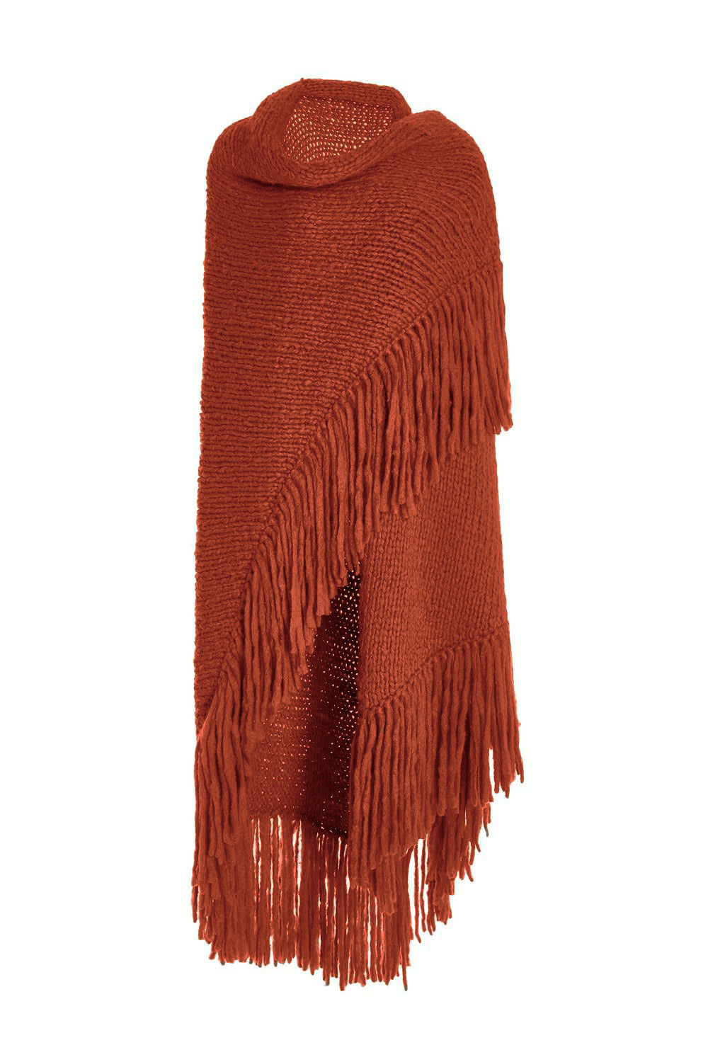 Buy Hand-knitted red scarf made of high quality wool