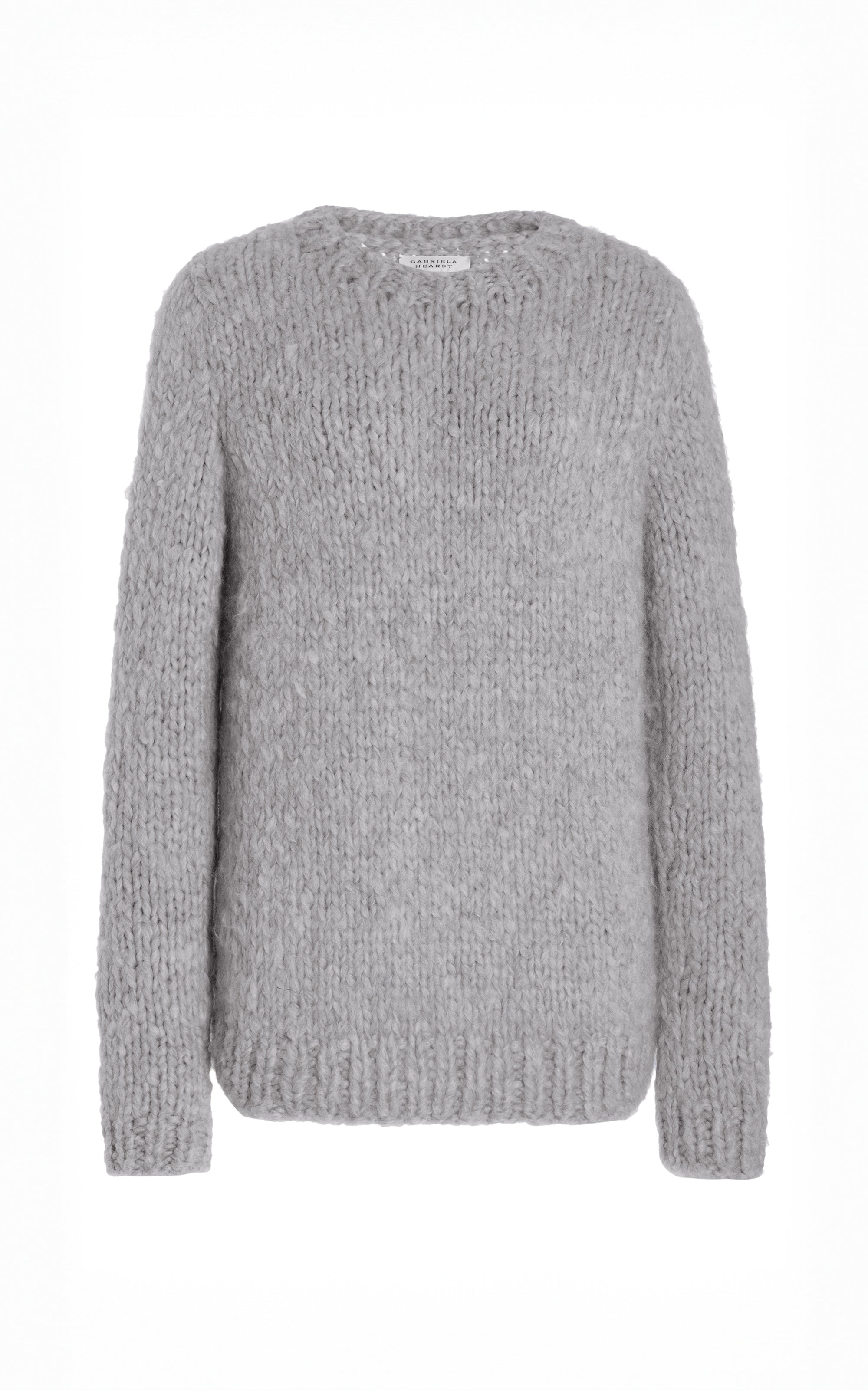 Lawrence Knit Sweater in Heather Grey Welfat Cashmere – Gabriela