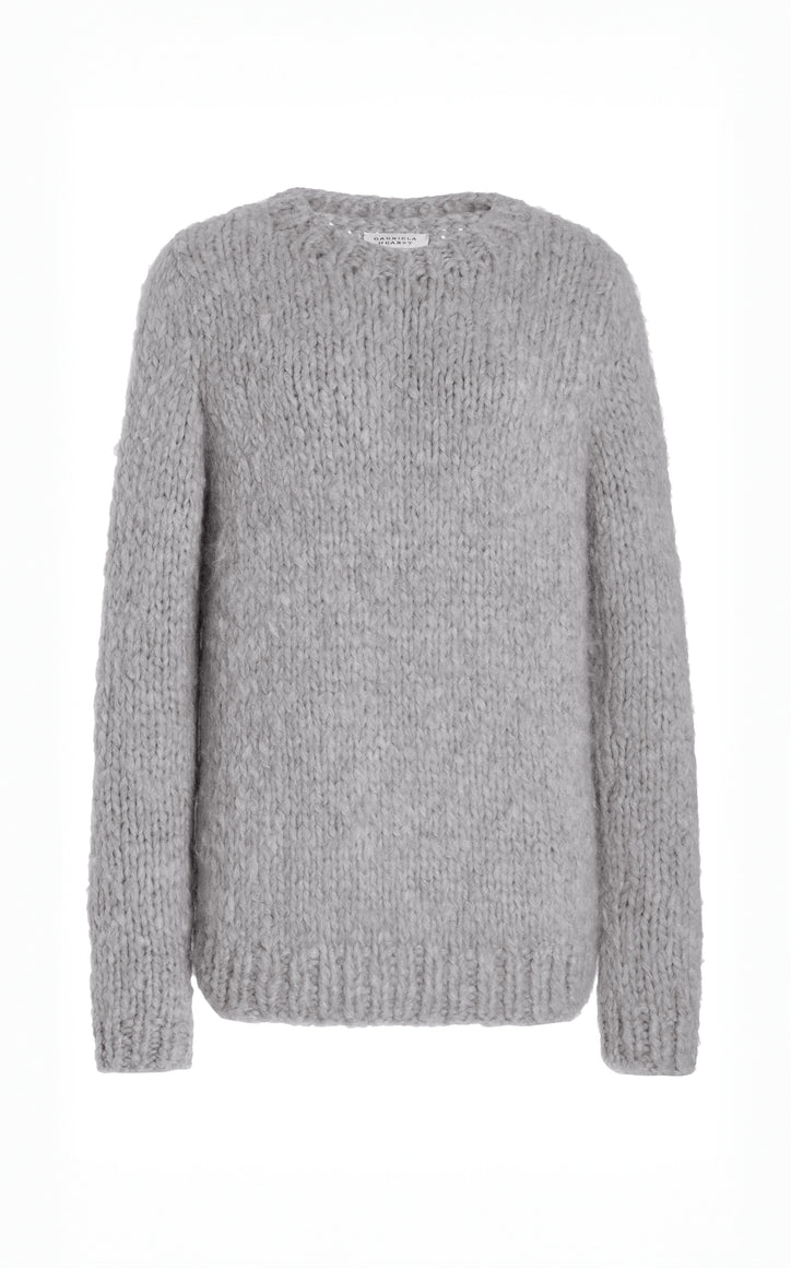 Lawrence Knit Sweater in Heather Grey Welfat Cashmere