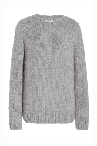 Lawrence Knit Sweater in Heather Grey Welfat Cashmere