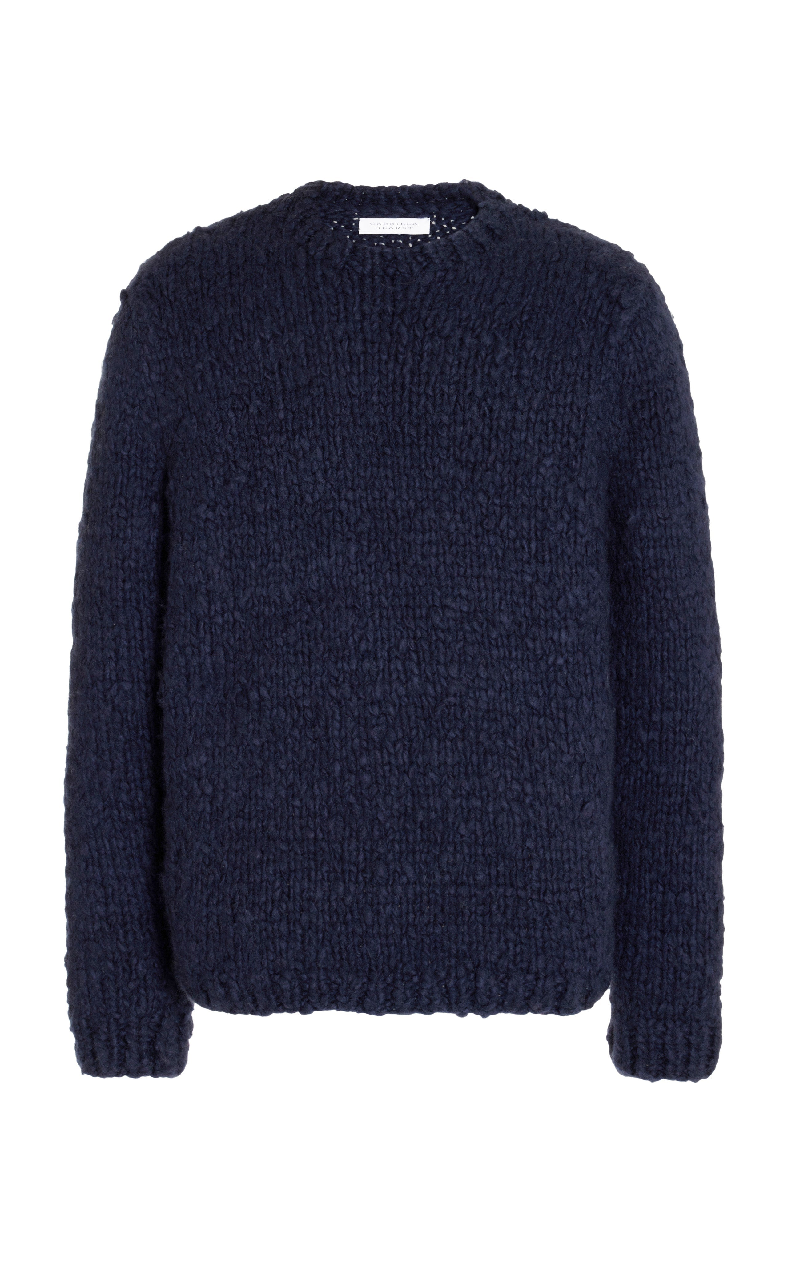 Lawrence Knit Sweater in Navy Welfat Cashmere M – Gabriela Hearst