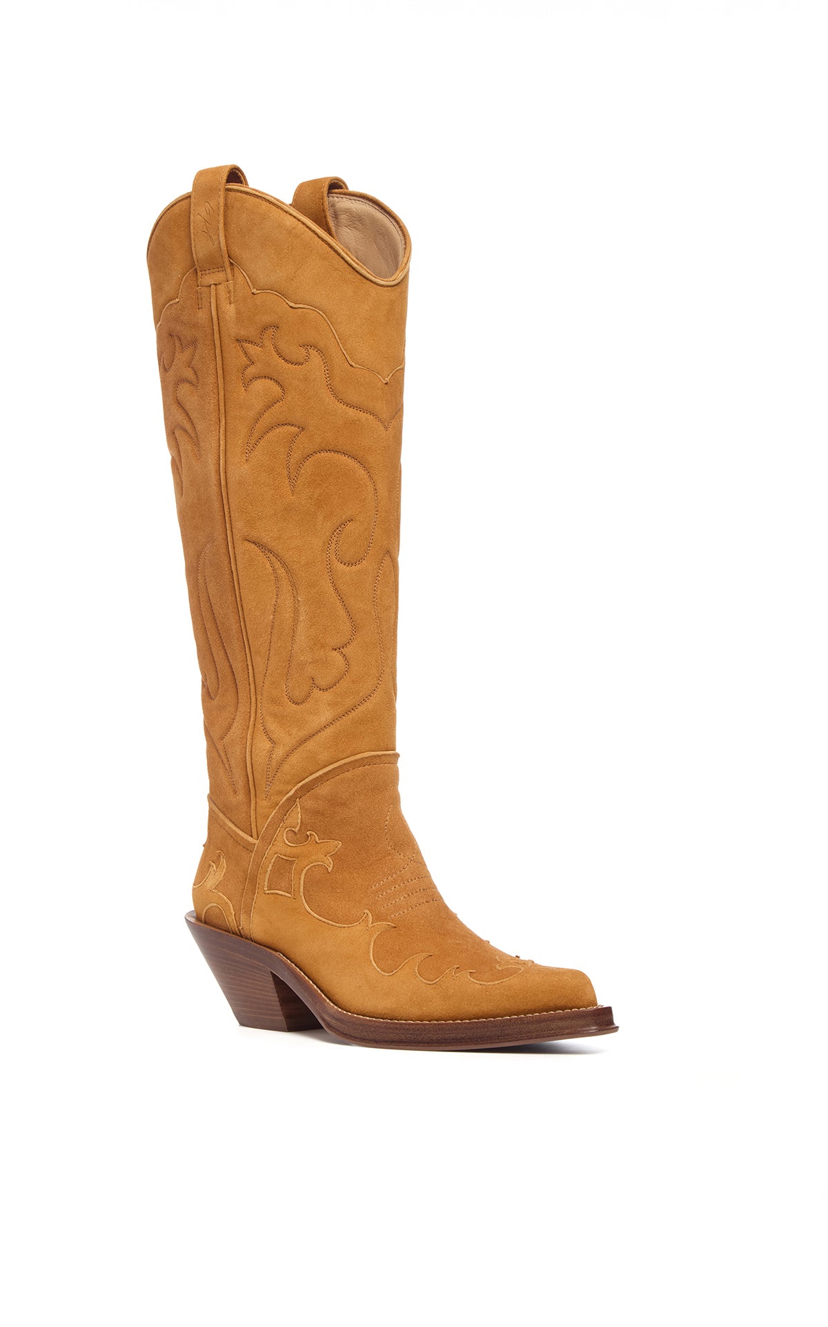 Capitana Cowboy Boot in Cashew Suede
