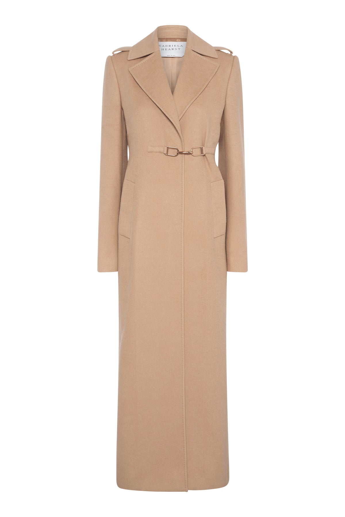 Dee Coat in Camel Double-face Recycled Cashmere