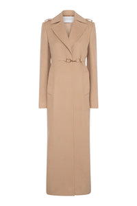 Dee Coat in Camel Double-face Recycled Cashmere