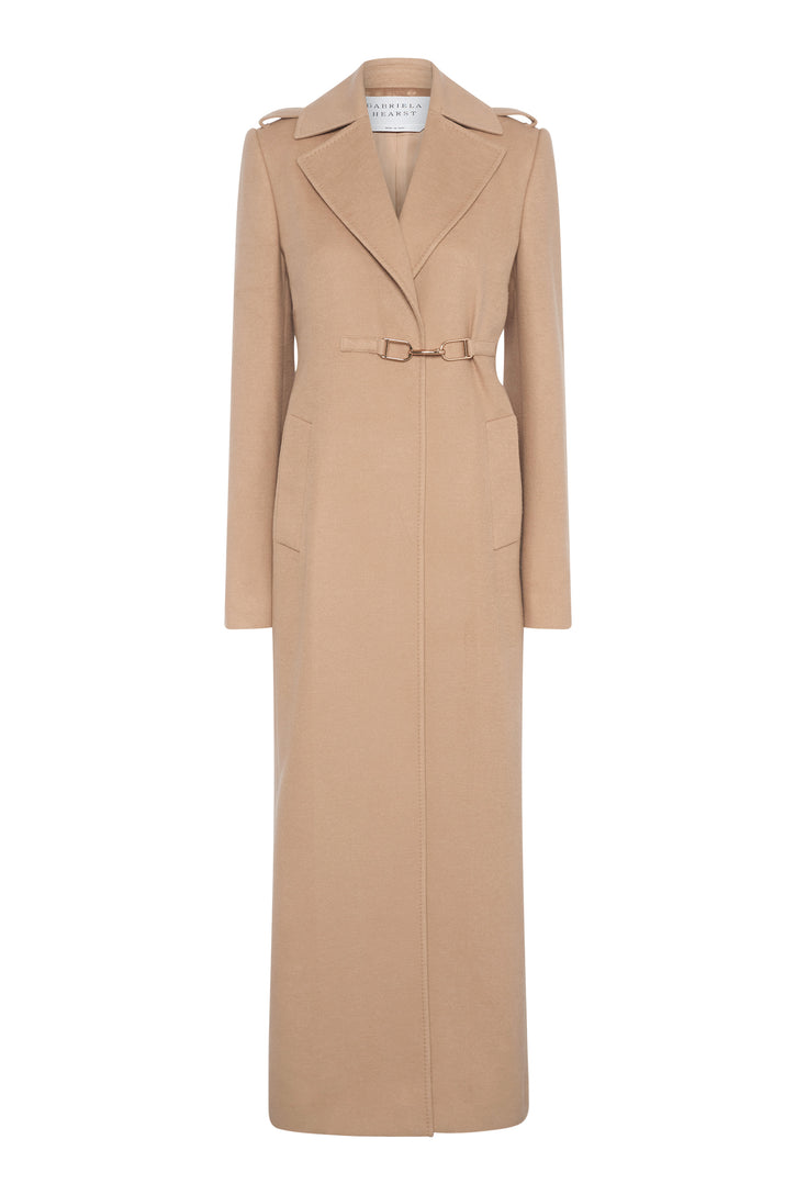 Dee Coat in Camel Double-face Recycled Cashmere
