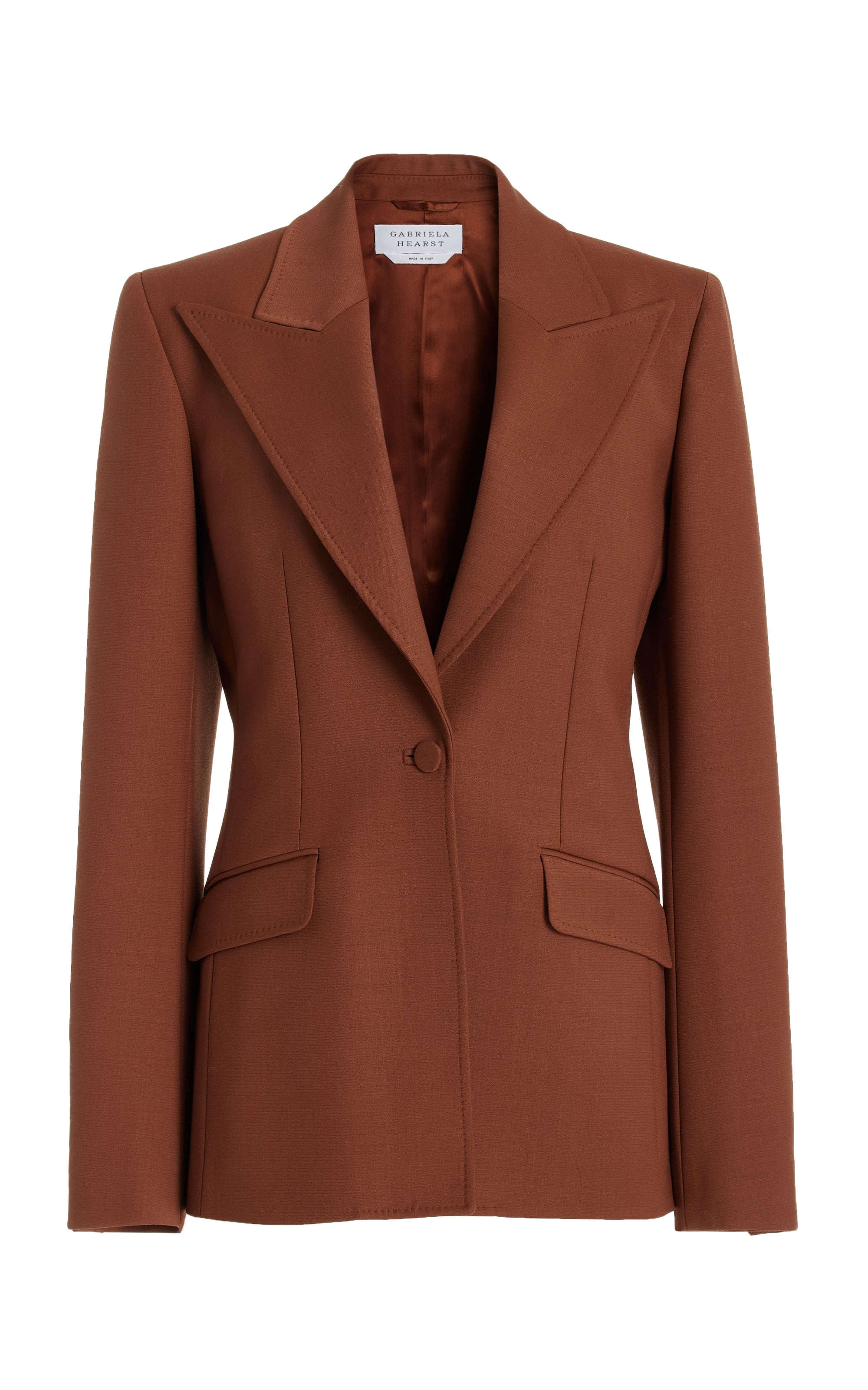 HER LIP TO Brown Wool Blend Long Coat Women's Size M | eBay