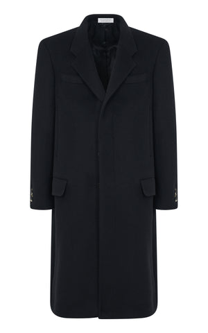 Slade Coat in Black Double-Face Recycled Cashmere