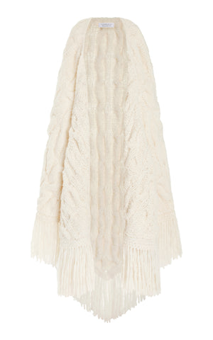 Libby Knit Wrap in Ivory Welfat Cashmere