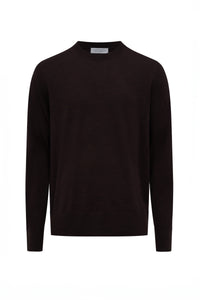 Palco Knit Sweater in Chocolate Merino Wool