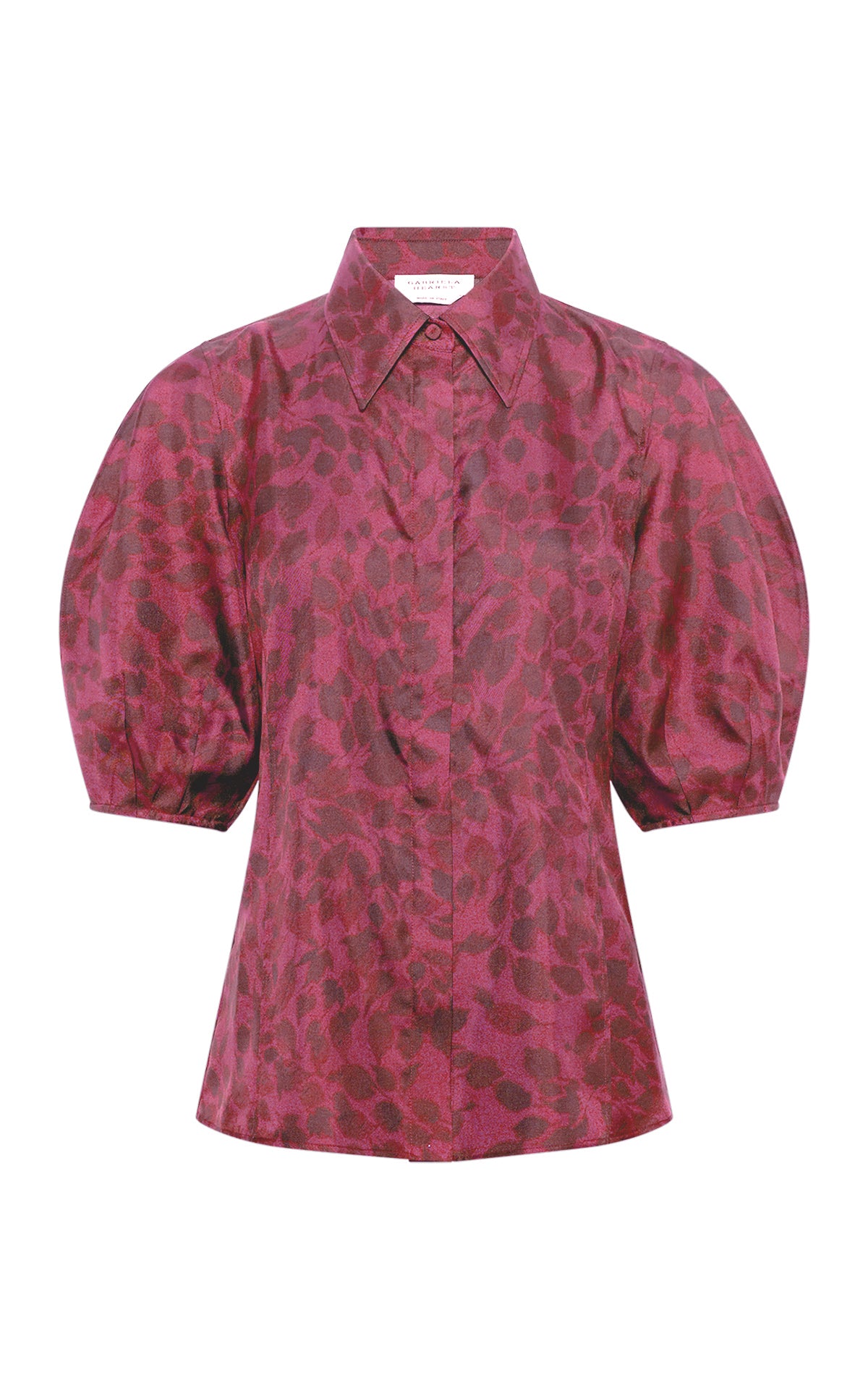 Sansi Top in Fuschia Printed Silk