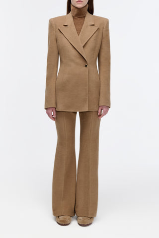 Rhein Pant in Camel Cashmere Wool Corduroy