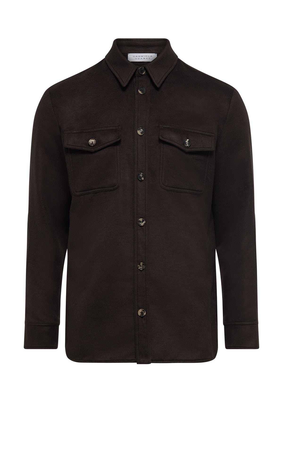 Lucas Overshirt in Chocolate Winter Silk