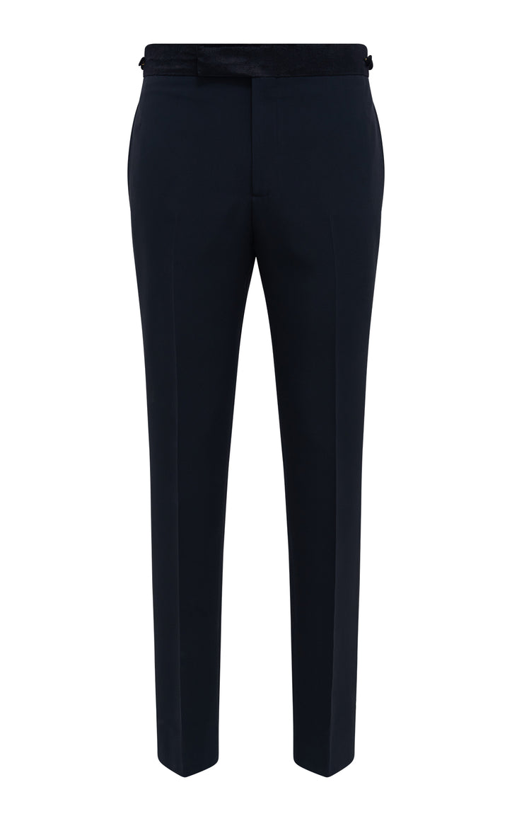 Simons Pant in Black Silk Wool Cady