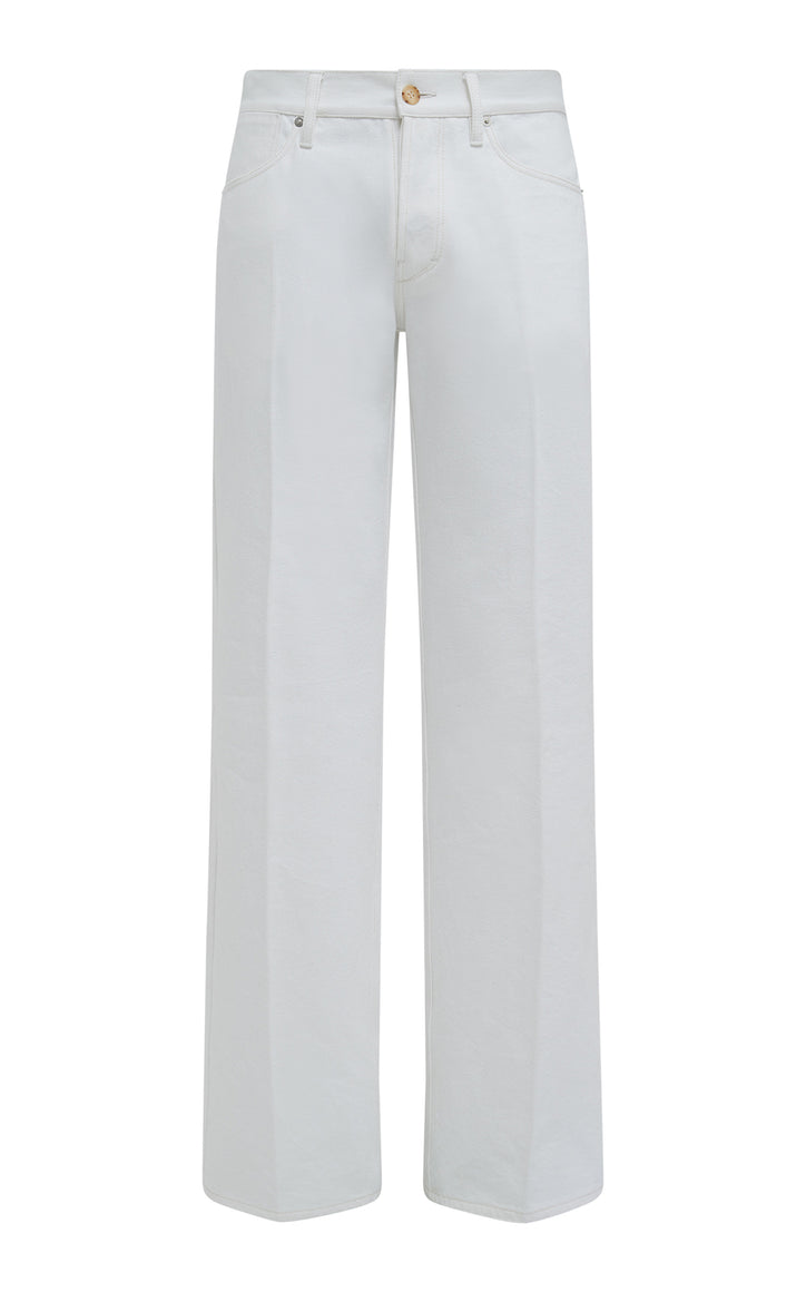 Preston Five Pocket Pant in White Organic Cotton Denim