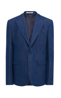 Leiva Blazer in Recycled Cotton Linen Denim