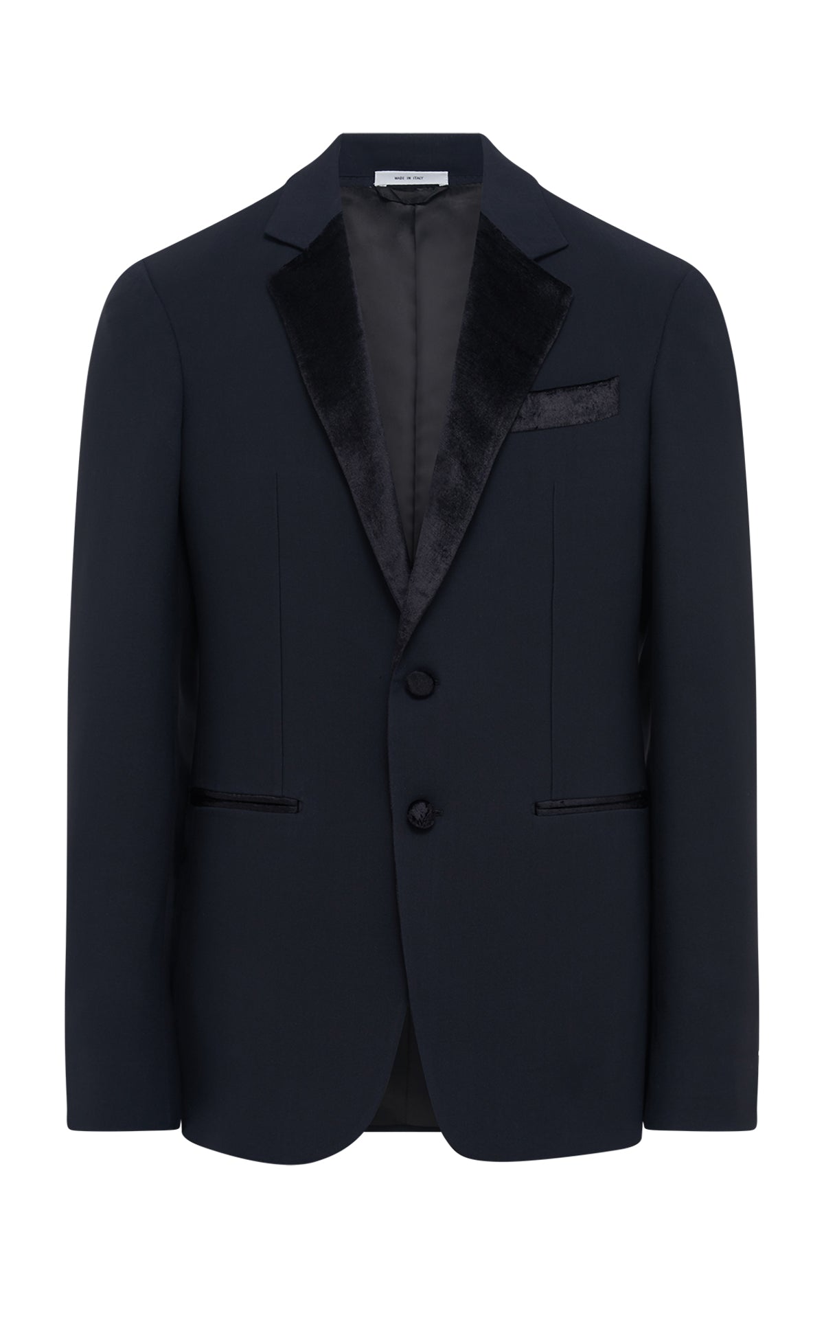 Nicolson Jacket in Black Silk Wool Cady