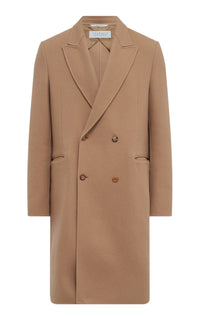 Mcaffrey Coat in Camel Double-Face Recycled Cashmere