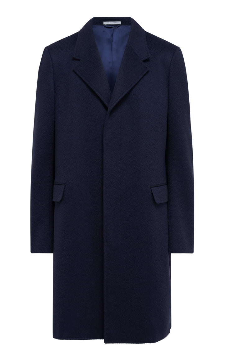 Peter Coat in Dark Navy Cashmere