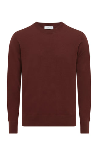 Burnt Sienna Merino Wool Palco Knit Sweater - Flat Lay | Gabriela Hearst