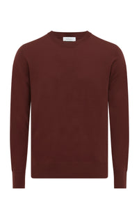 Palco Knit Sweater in Burnt Sienna Merino Wool