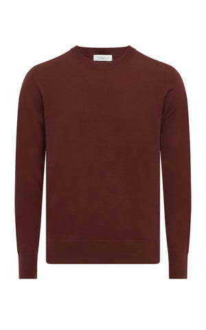 Palco Knit Sweater in Burnt Sienna Merino Wool