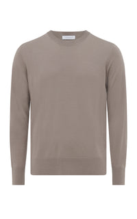 Palco Knit Crewneck in Oatmeal Merino Wool