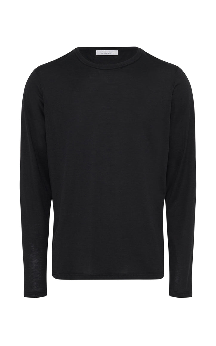 Owen Tee in Black Cashmere